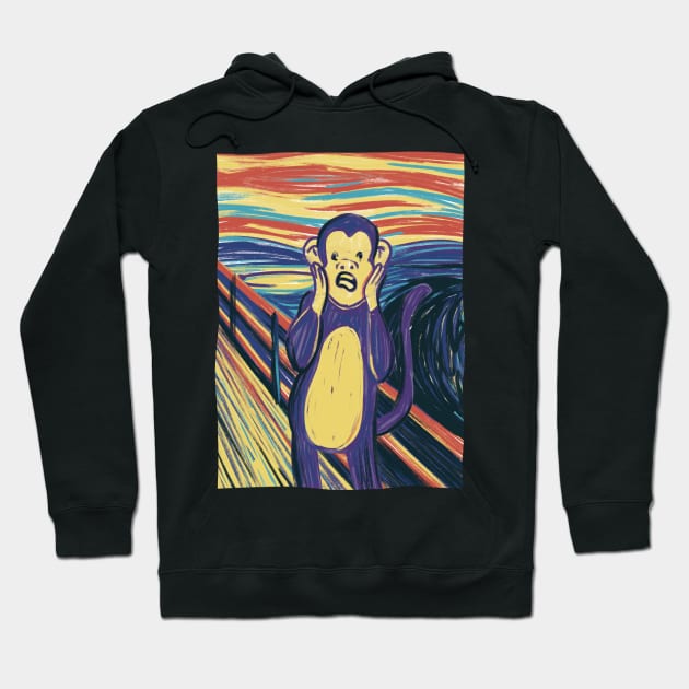 Primate Scream Expressionism Hoodie by Life2LiveDesign